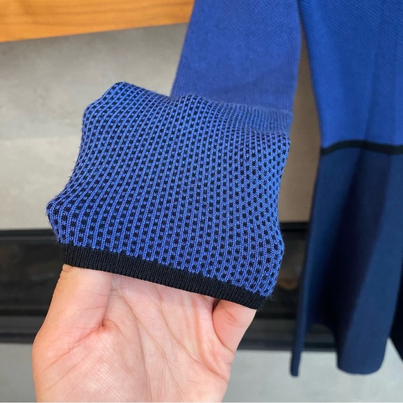 NWT Club Monaco Blue knitted over the knee Dress, Size XS - Picture 7 of 10